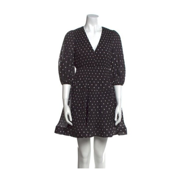 Zimmermann Polka Dot pleated Mini Dress ZIM US